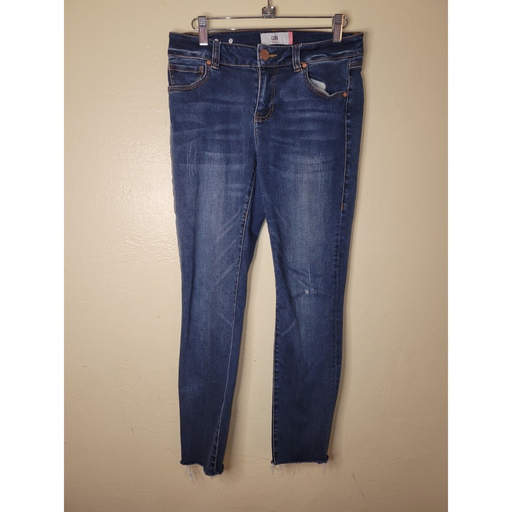 Cabi Jeans Womens 4 Stretch Original Skinny Faded Blue Low Rise Faded Style 3752